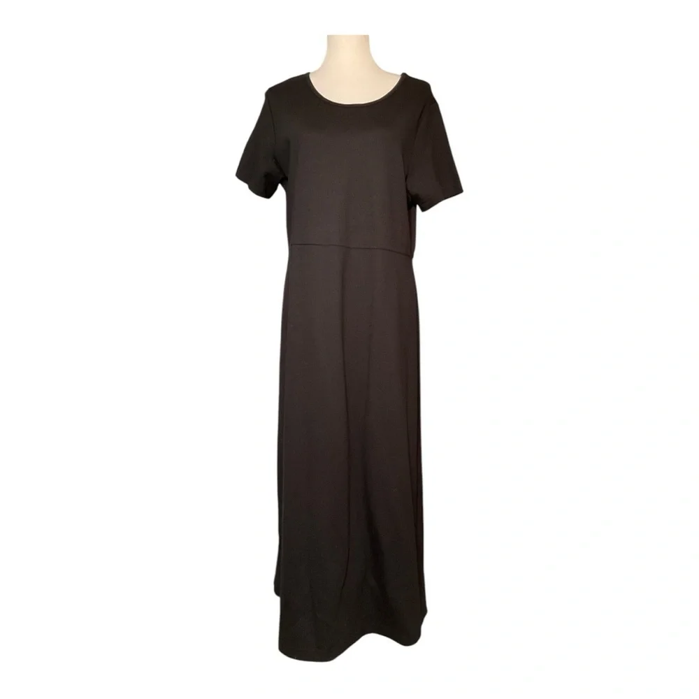 L.L. Bean‎ Black Maxi Dress Size L NWT